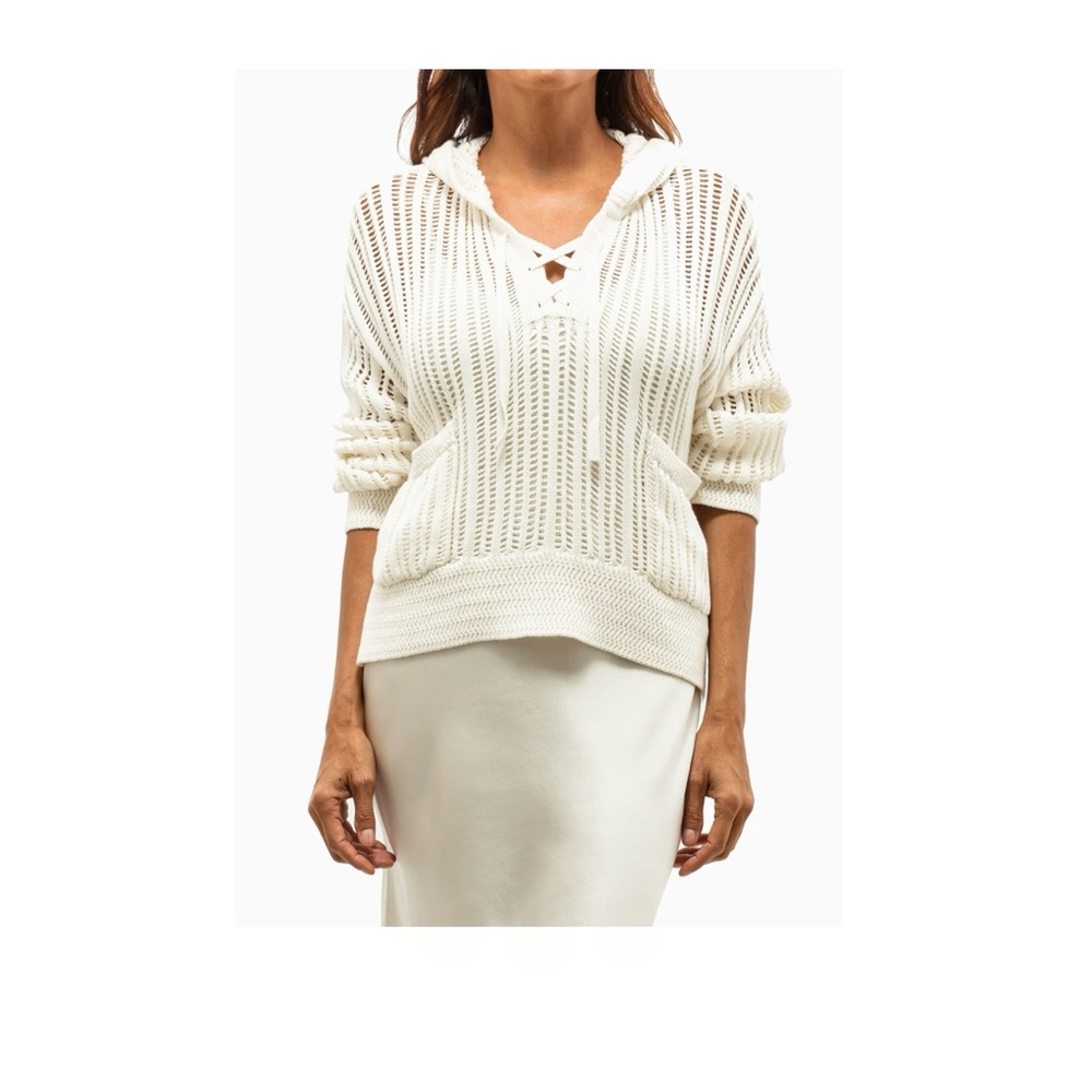 SABLYN Elowen Cotton Cashmere Hoodie|Gardenia